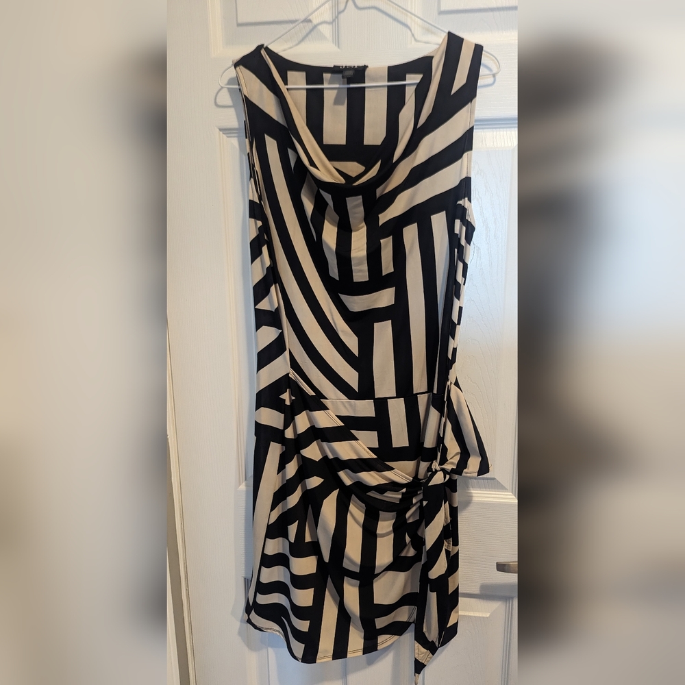 Black and cream striped dress
